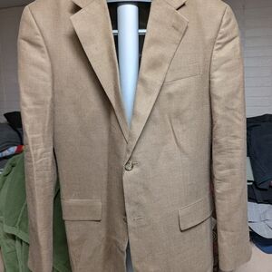 Men's Tan Blazer - Classic Single-Breasted Jacket